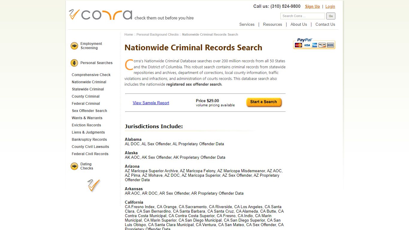 Nationwide Criminal Records Search - Corra Group
